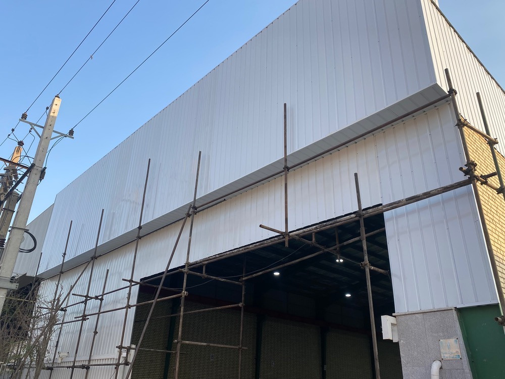 اجرای نما سوله لمبه دامپا ورق