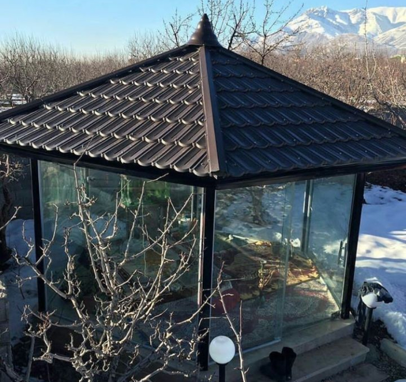 اجرای سقف شیروانی الاچیق نمالمبه