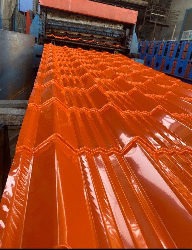 ورق طرح سفال جنوا رنگی نارنجی