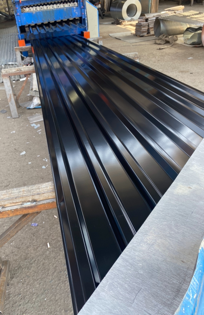 ورق شیروانی حلب رنگی گالوانیزه رنگی مشکی ذوذنقه